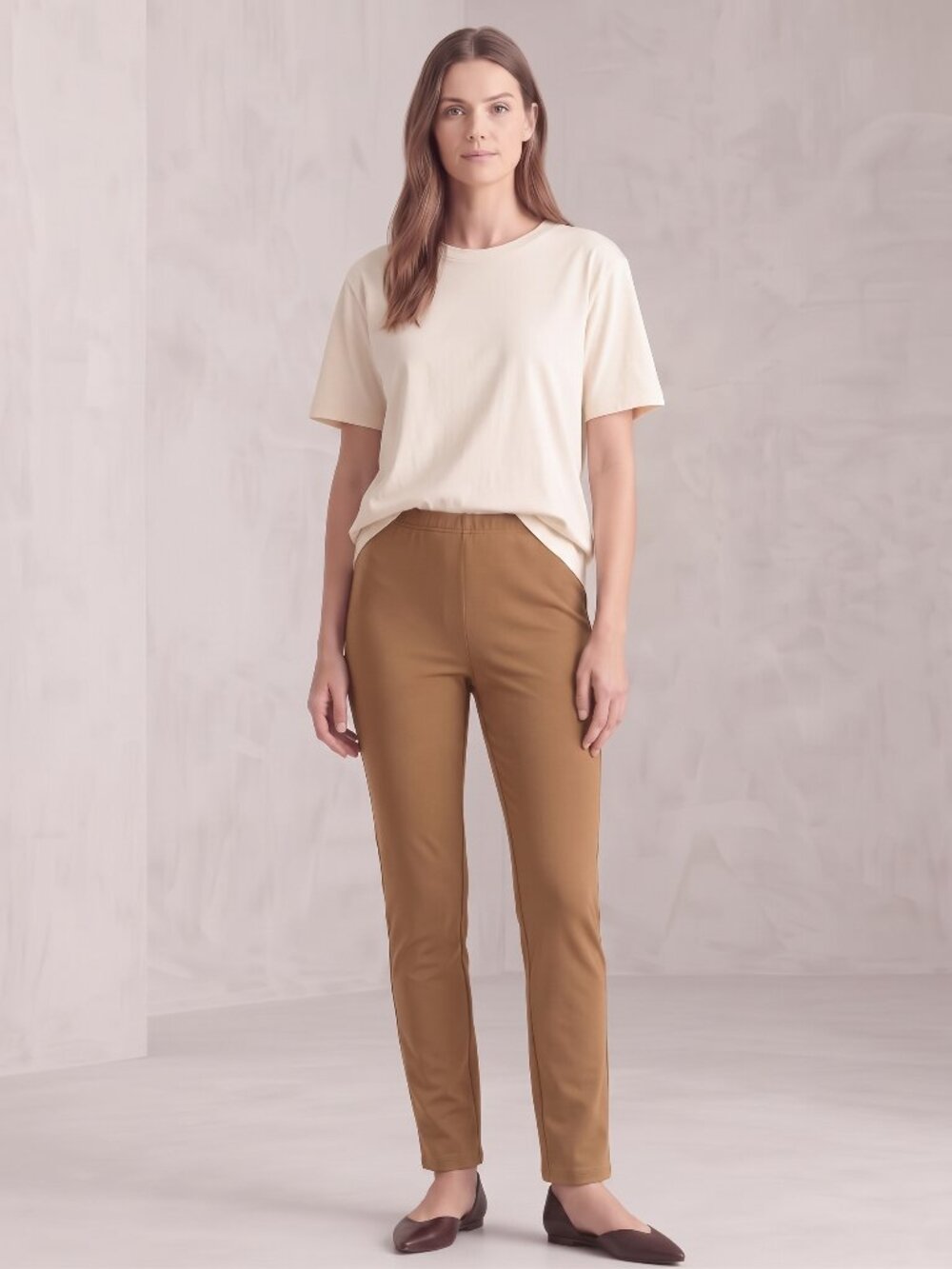 Women with Control 86/14 ankle length MOCHA/CAMEL Medium  New without tags